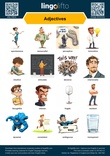 Adjectives Poster